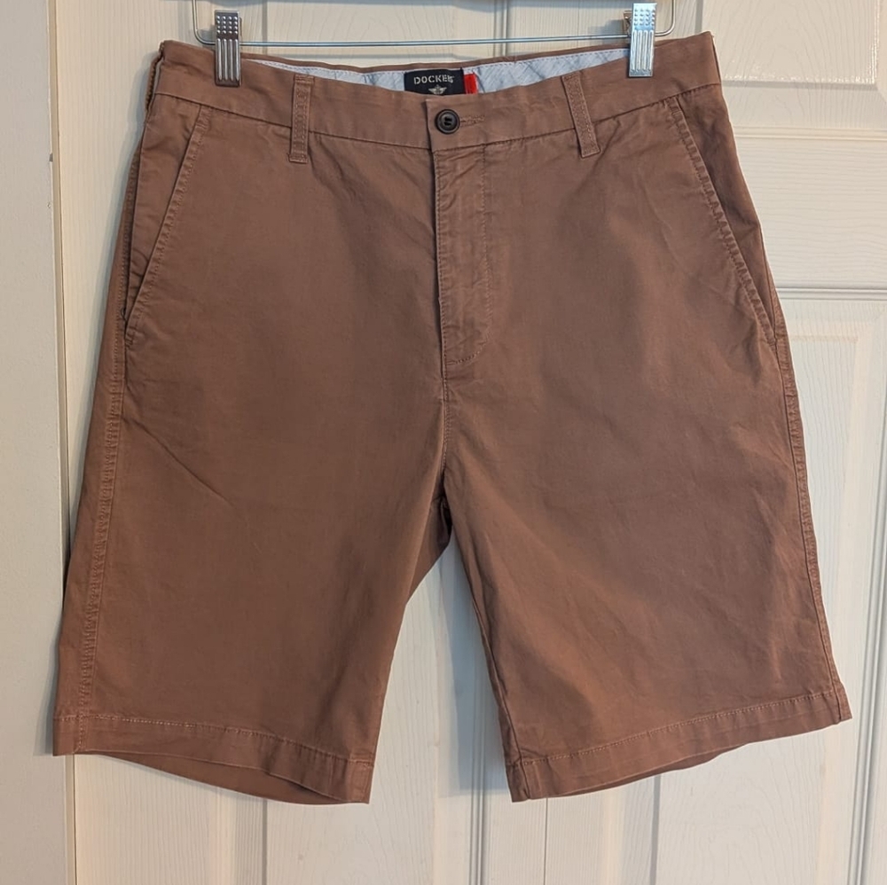 Dockers Dark Salmon Cargo Cotton Shorts, Size W 30 - Picture 12 of 15